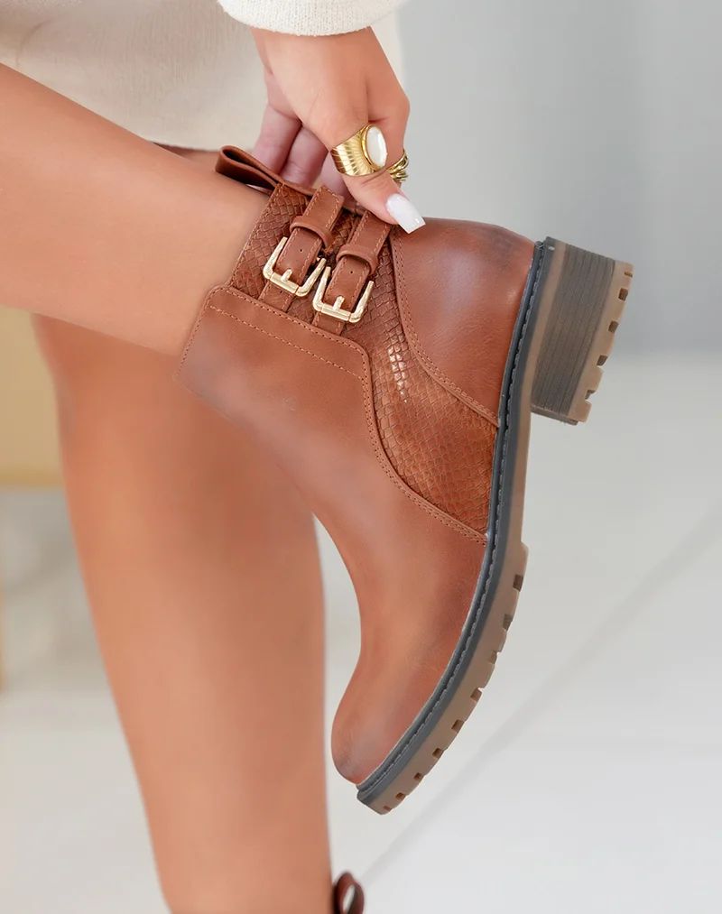 Bottines Camel Bi-Matière : L'Emblème du Charme Sauvage