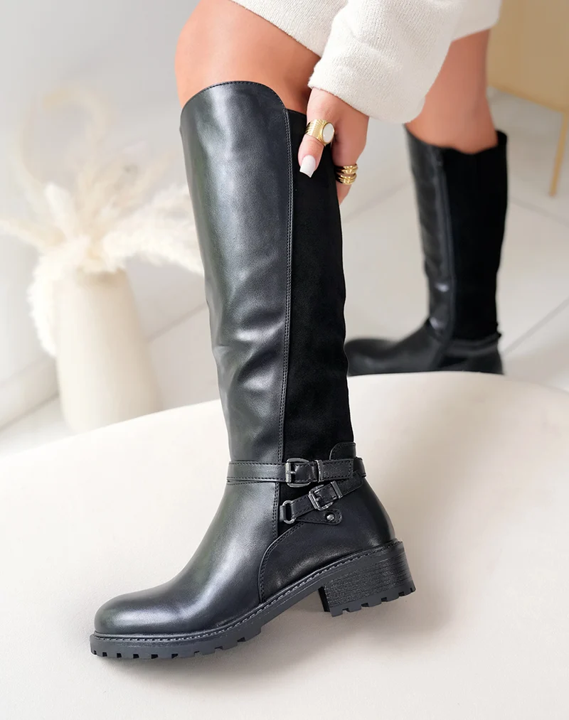 Bottes Bi-Matière Noires : Tradition et Modernité