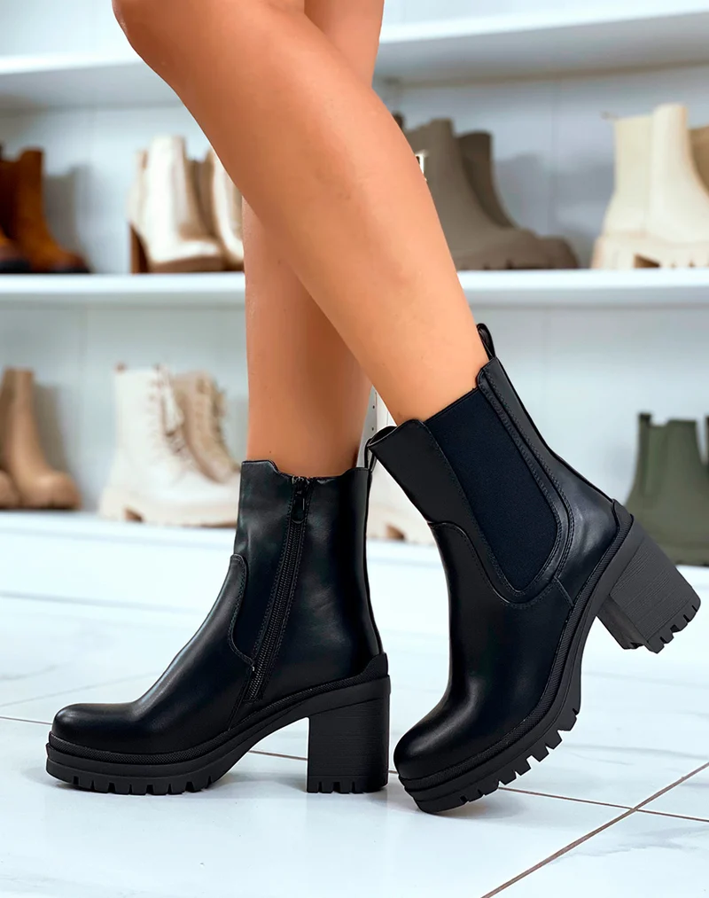 Bottines Chelsea Élégantes avec Fermeture Éclair - L'Essentiel de la Mode Féminine