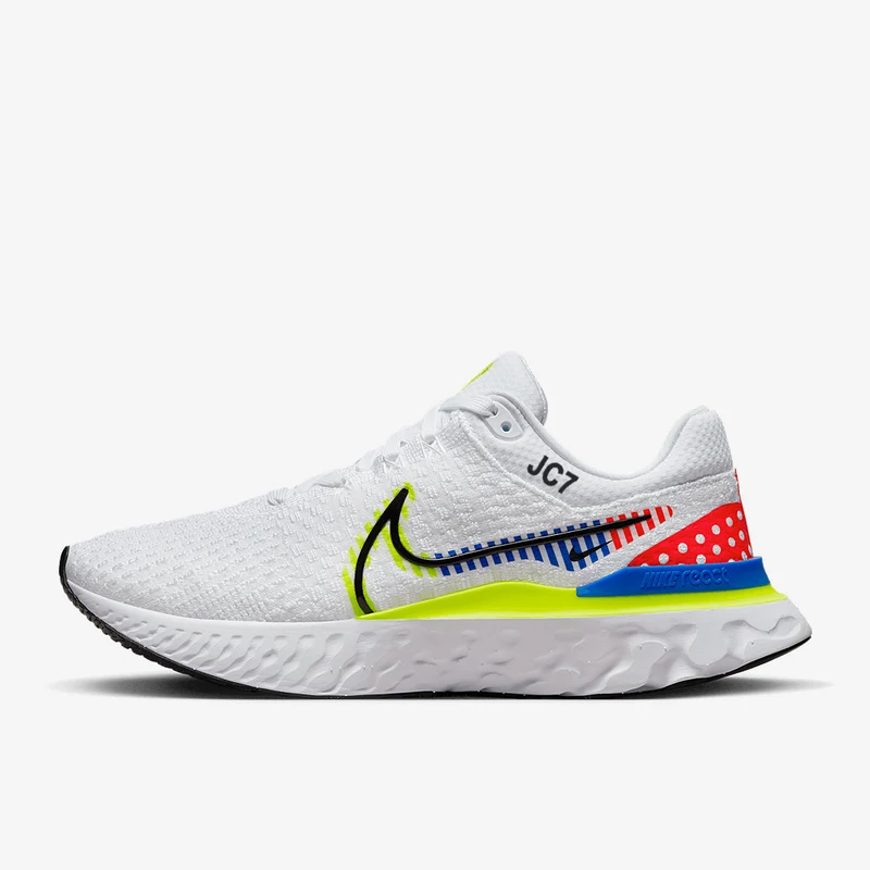 Nike React Infinity Run Flyknit 3 Premium - Blanc/Noir-Racer Blue