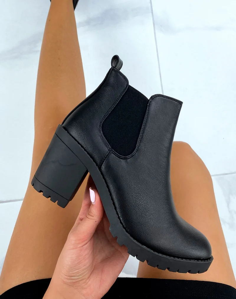 Chelsea boots noires à talons