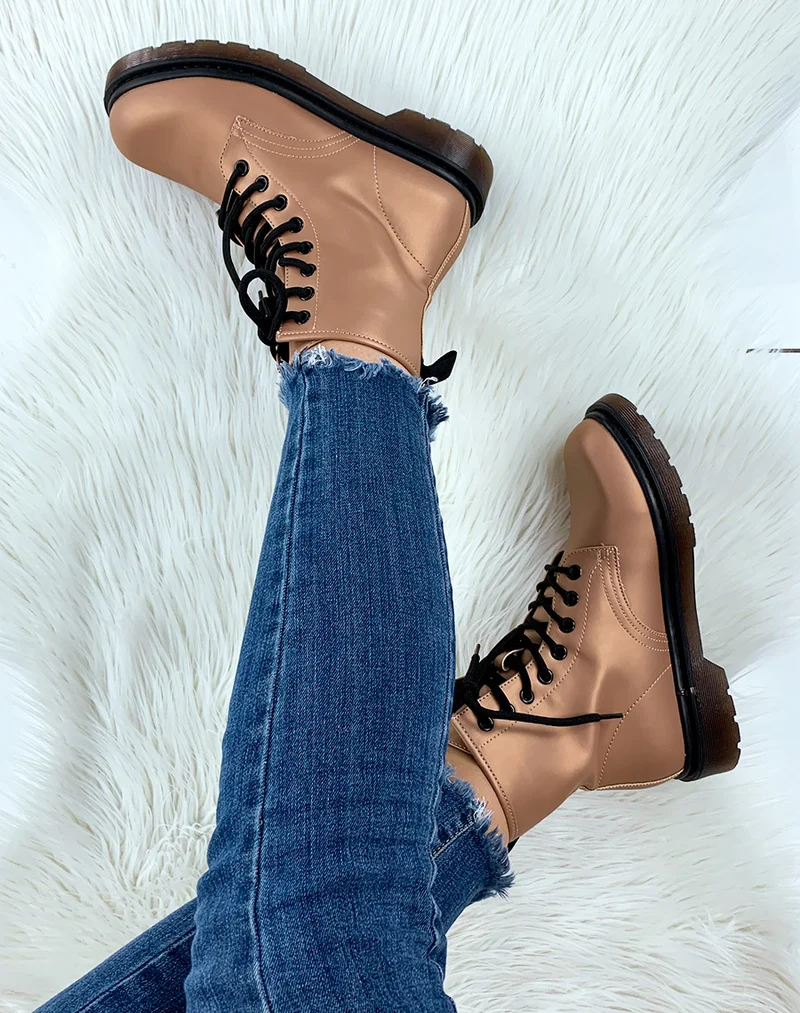 Bottines montante champagne