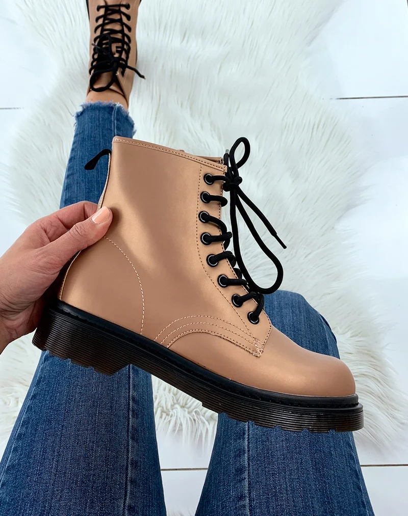 Bottines montante champagne