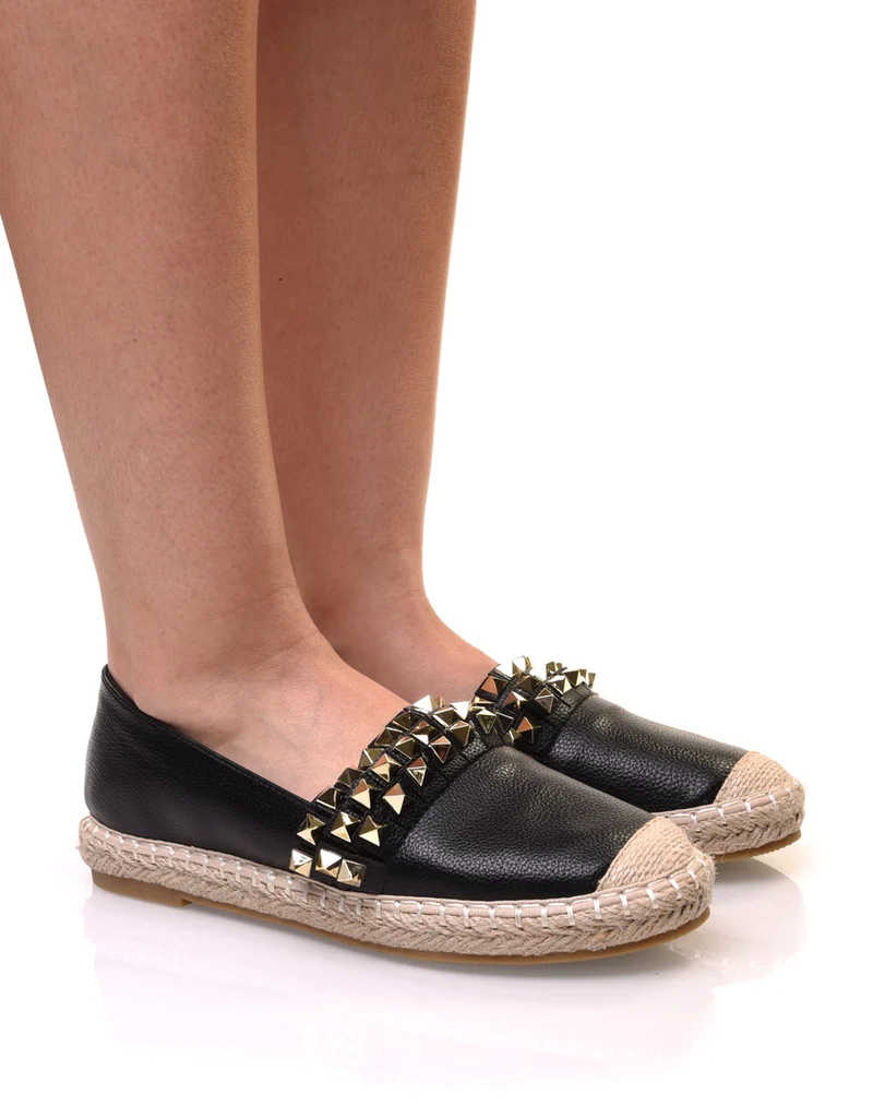 Espadrilles noires cloutées