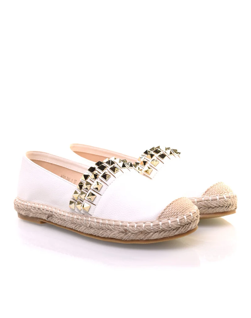 Espadrilles blanches cloutées
