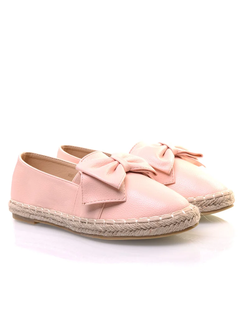 Espadrilles roses à noeud