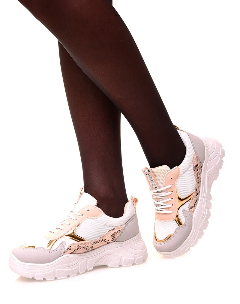 Basket à semelle épaisse beige