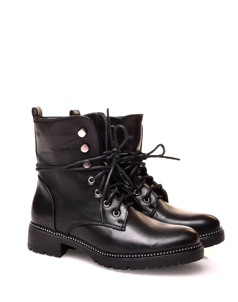 Bottines montantes noires
