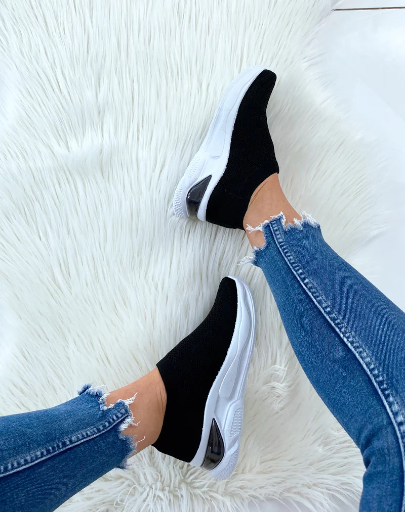 Baskets?chaussettes basses blacks