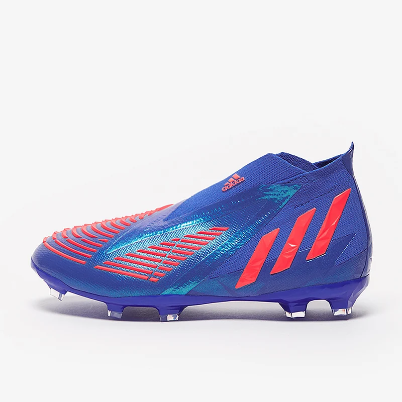 adidas Enfant Predator Edge+ FG - Bleu Hi/Turbo/Bleu Hi