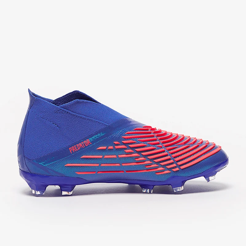 adidas Enfant Predator Edge+ FG - Bleu Hi/Turbo/Bleu Hi