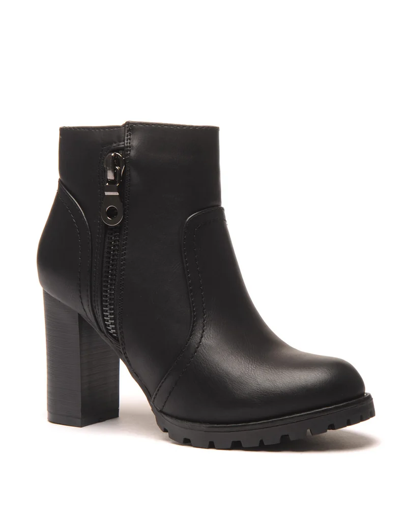 Bottines à talons noires hautes