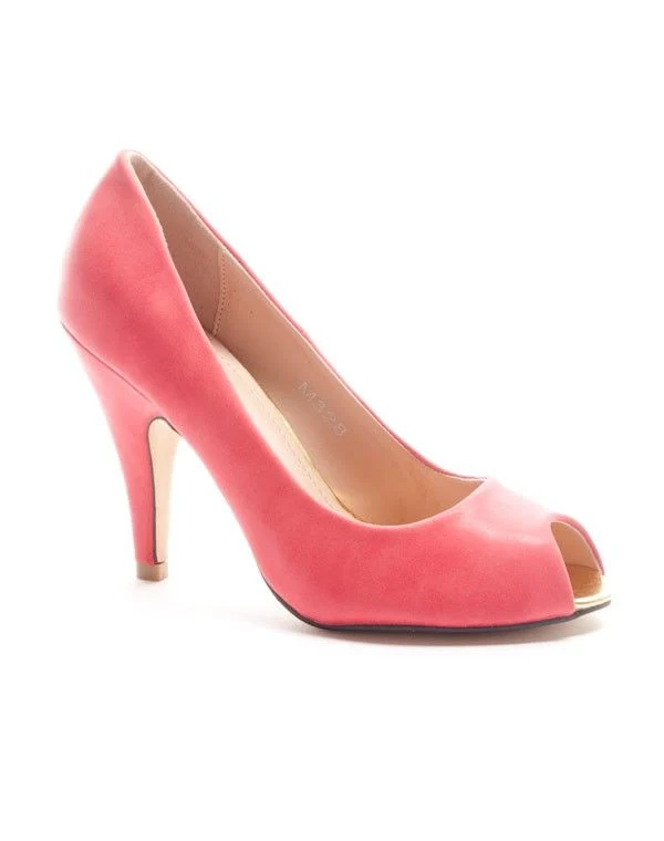 Chaussure femme Sinly: Escarpin ouvert - corail