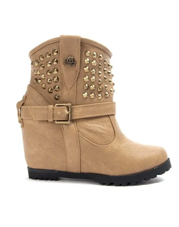 Chaussures femme Libra Pop: Bottine compensé - kaki