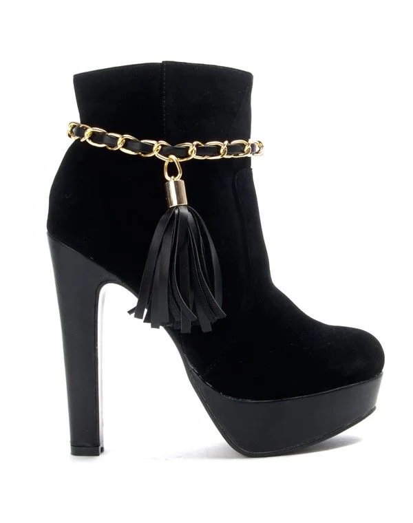 Chaussure femme Bo'aime: Bottine à talon - noir