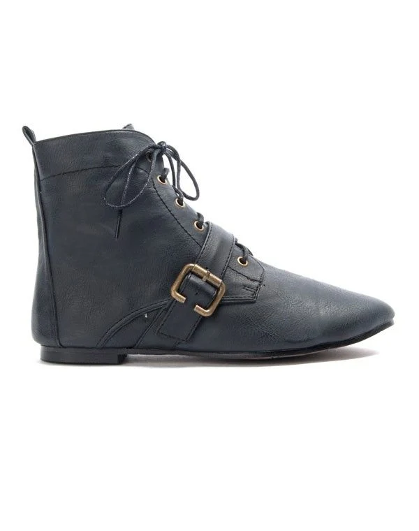 Chaussure femme Bruna Rossi: Bottine plate - noir