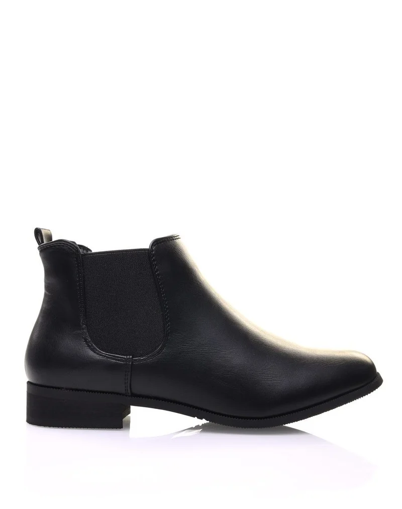 Chelsea boots noirs plates