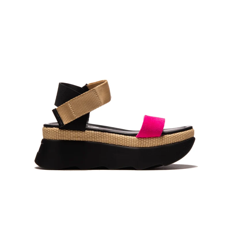 Heart Fuschia Multi Leather