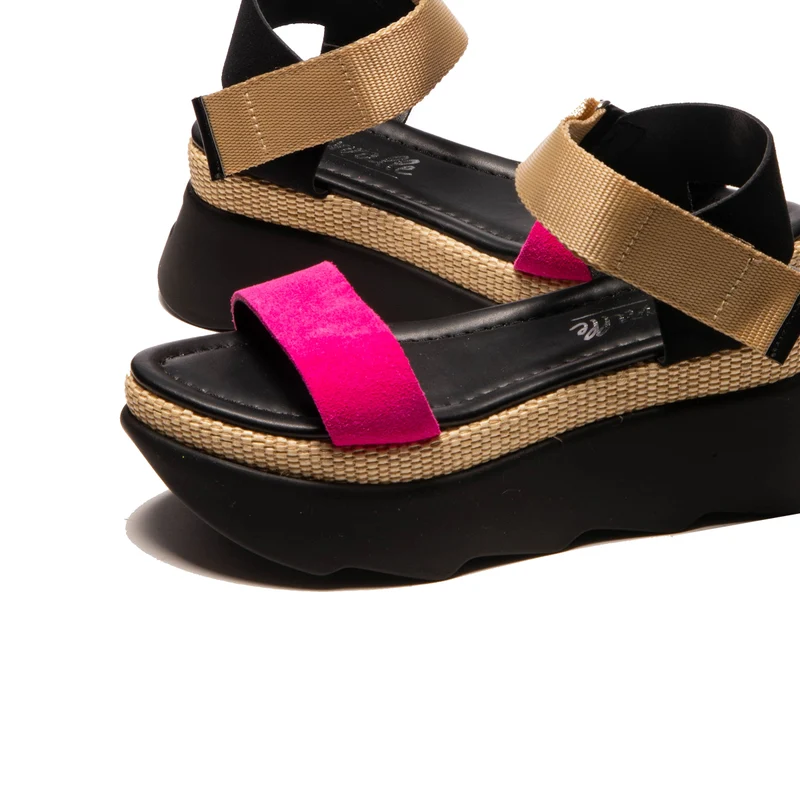 Heart Fuschia Multi Leather
