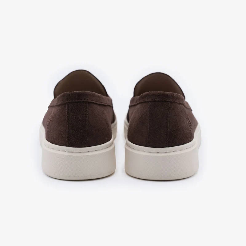 Mocassin Kentucky en cuir nubuck marron chocolat