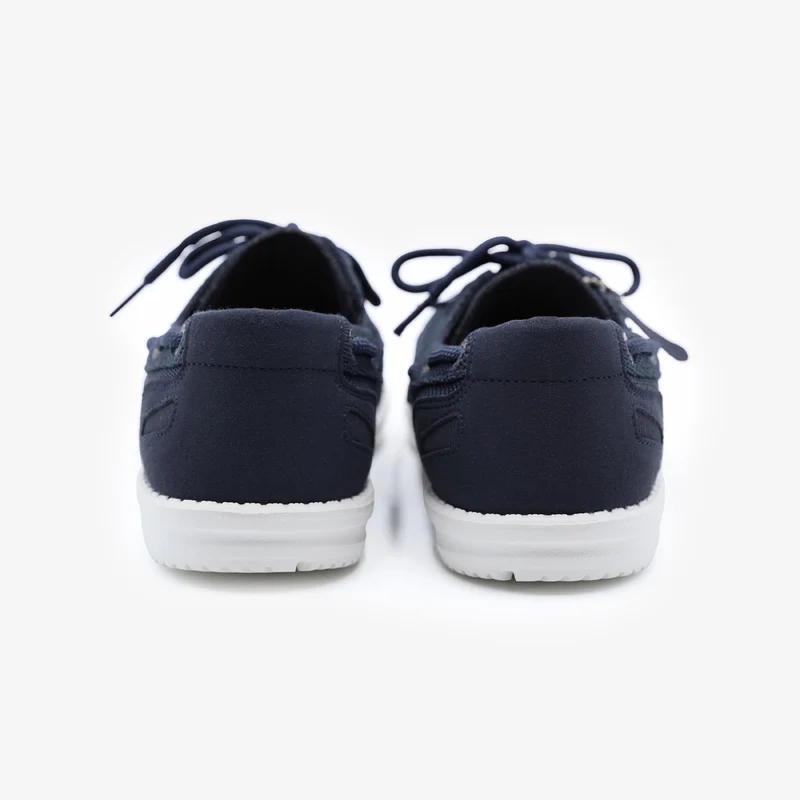 Chaussures bateau Socoa en maille stretch bleu marine