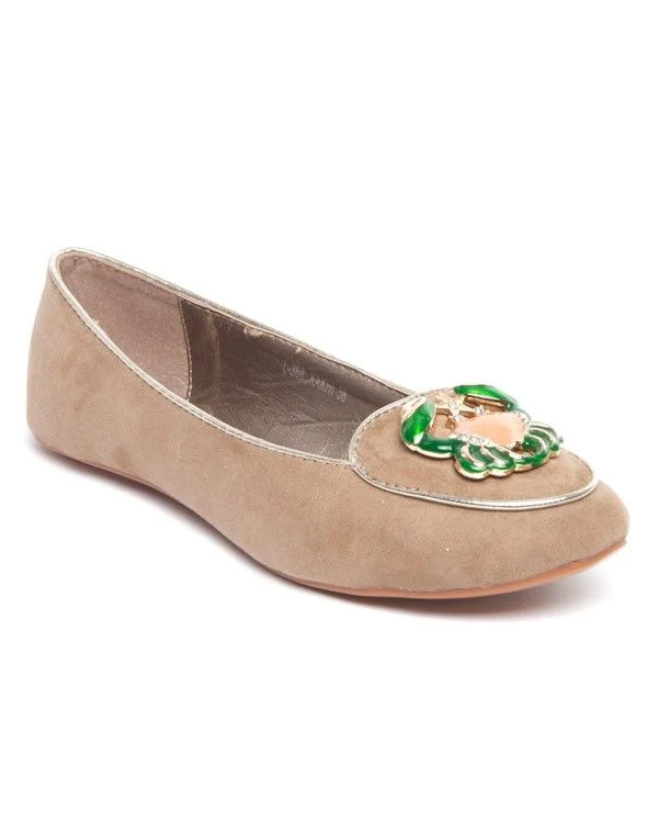 Ballerine Metalika horoscope Cancer beige foncé