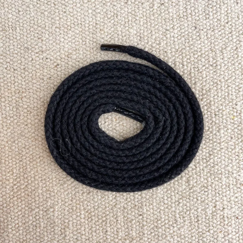 Lacets noirs Cordelet 100% coton