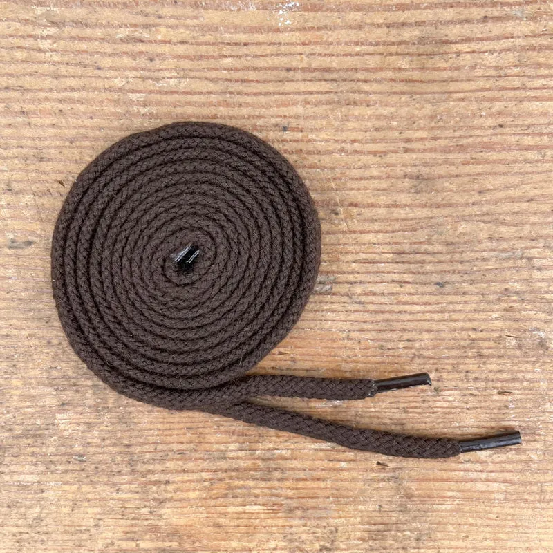 Lacets bruns 120 cm Cordelets 100% coton