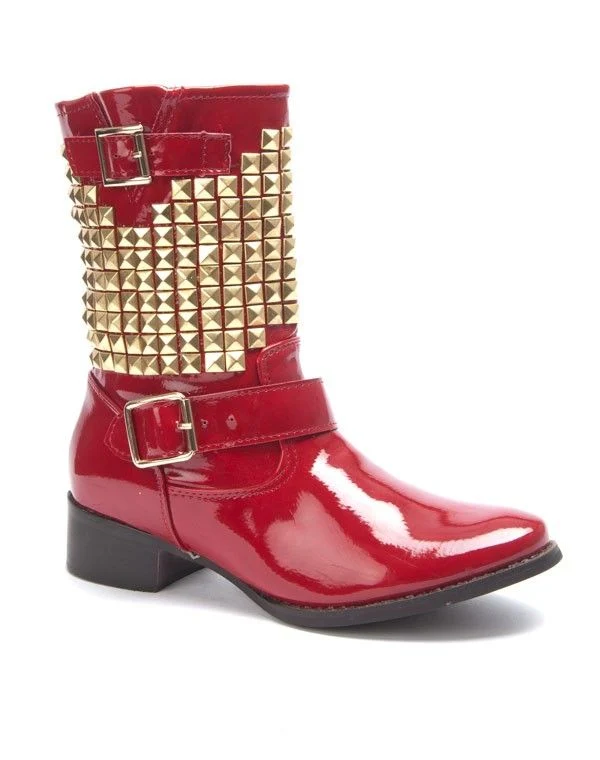 Chaussures femme Sergio Todzi: Botte vernis clouté rouge