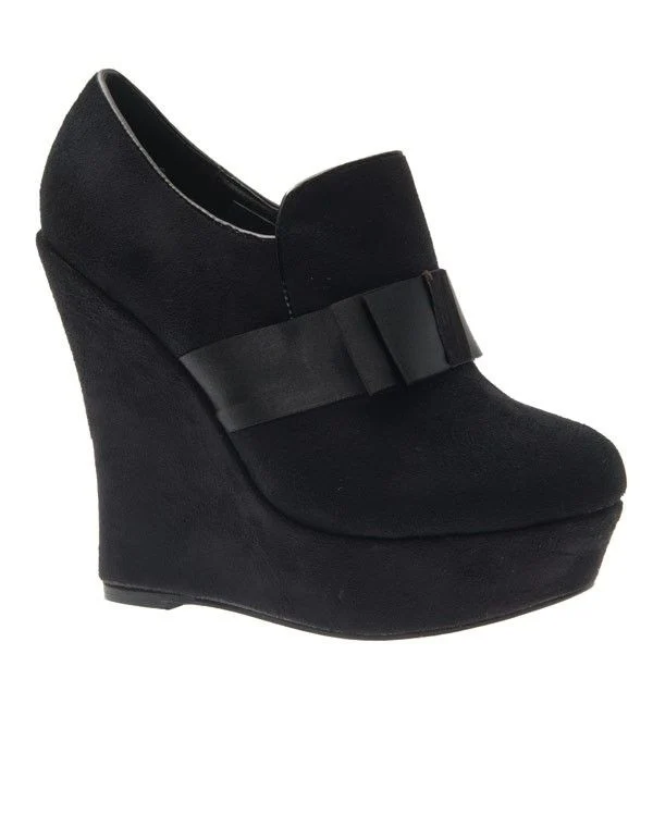 Chaussures femme Metalika: Escarpins compensés noir