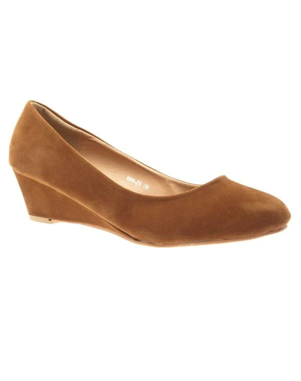 Chaussures femme Style Shoes: escarpins compensés camel