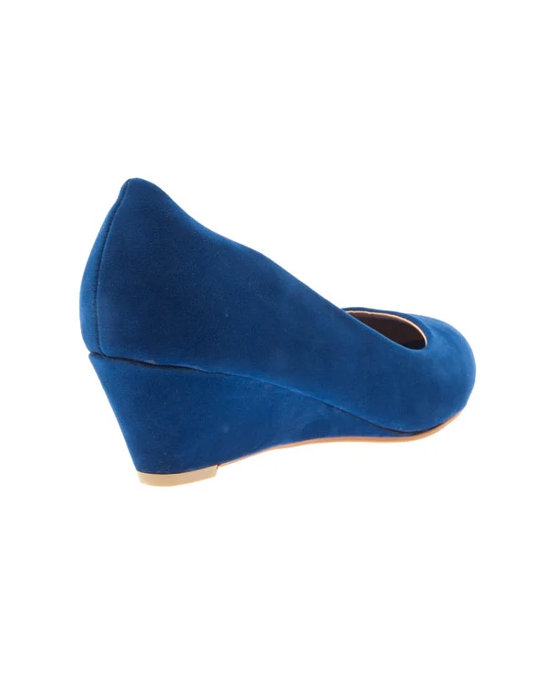 Chaussures femme Style Shoes: escarpins compensés bleu