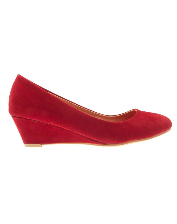 Chaussures femme Style Shoes: escarpins compensés rouge