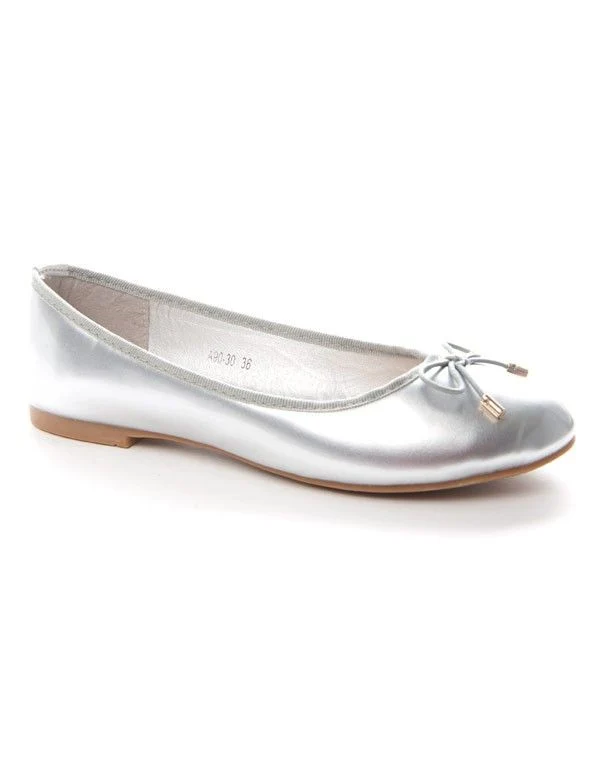Chaussures femme Alicia: Ballerine couleur argent