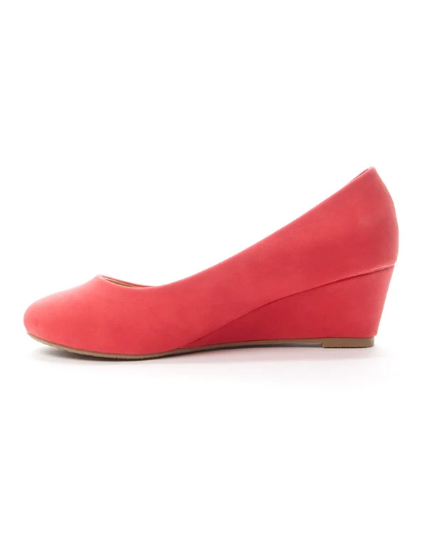 Chaussures femme Style Shoes: Escarpin compensée corail