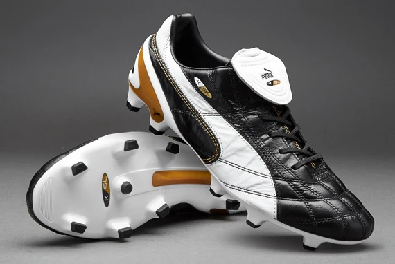 Puma King SL Classico FG - Noir-Blanc