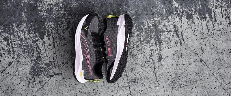 Puma Femme Fast-Trac Nitro Puma Noir-Sunset Glow-Light Lime