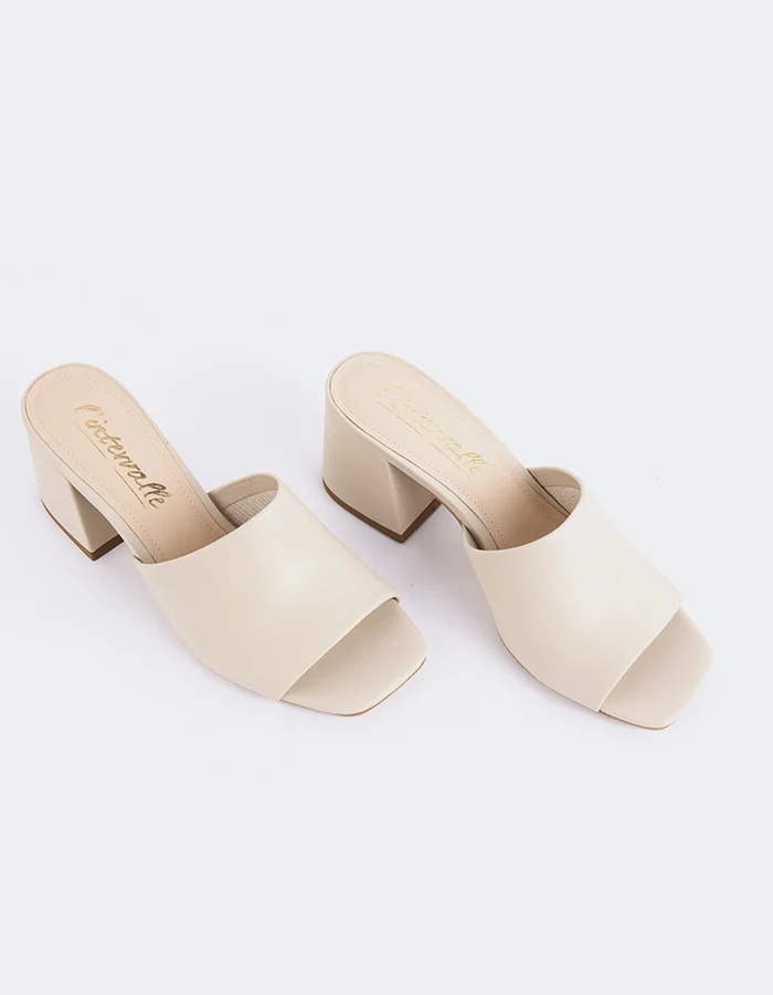 Clarabelle Off White Leather