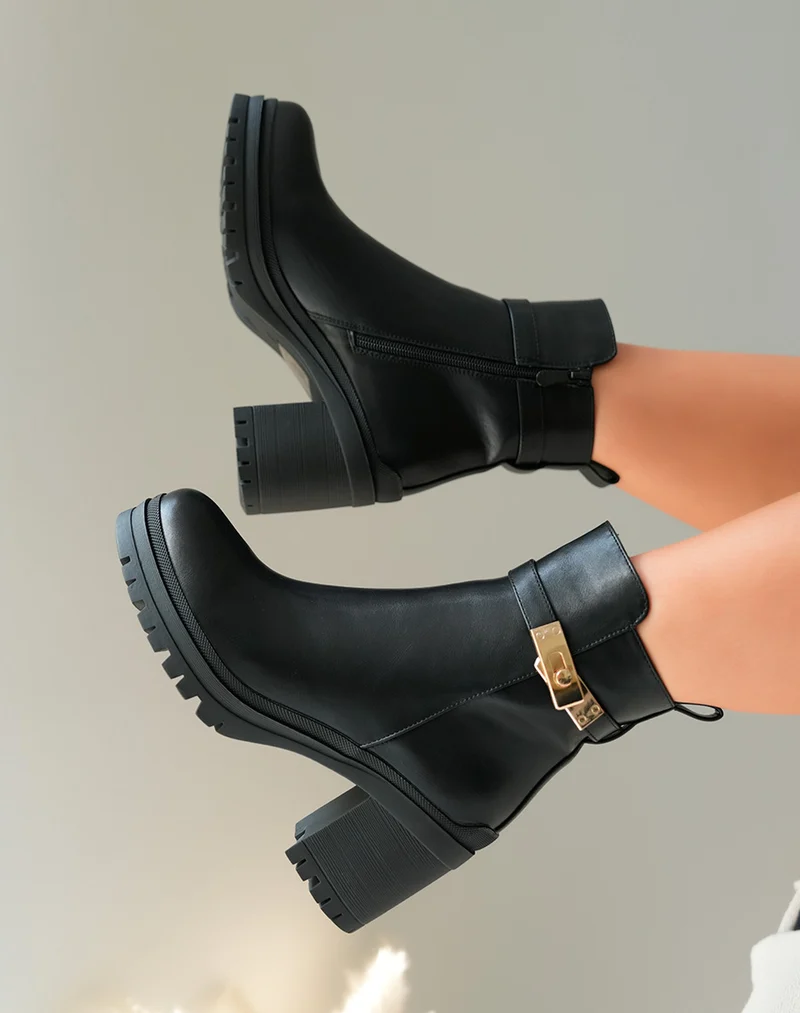 Bottines Femme Noires à Talon Haut