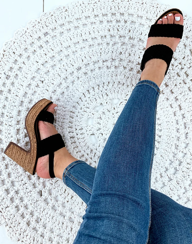 Sandales à talons noires
