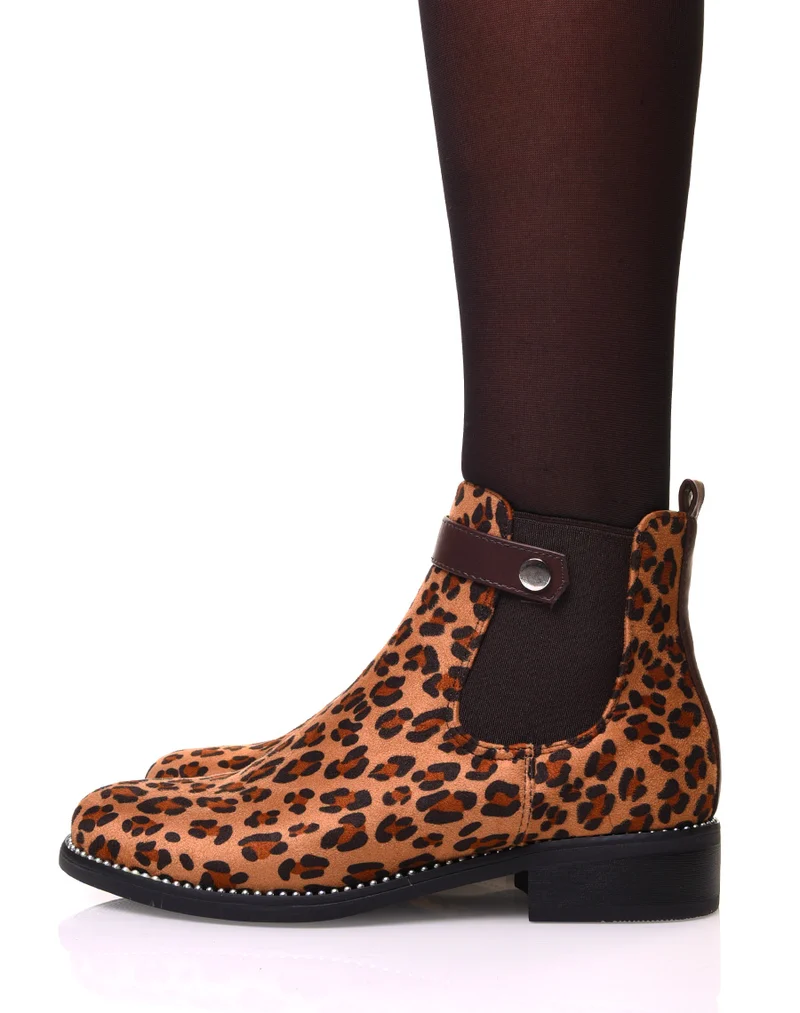 Chelsea boots imprimé léopard