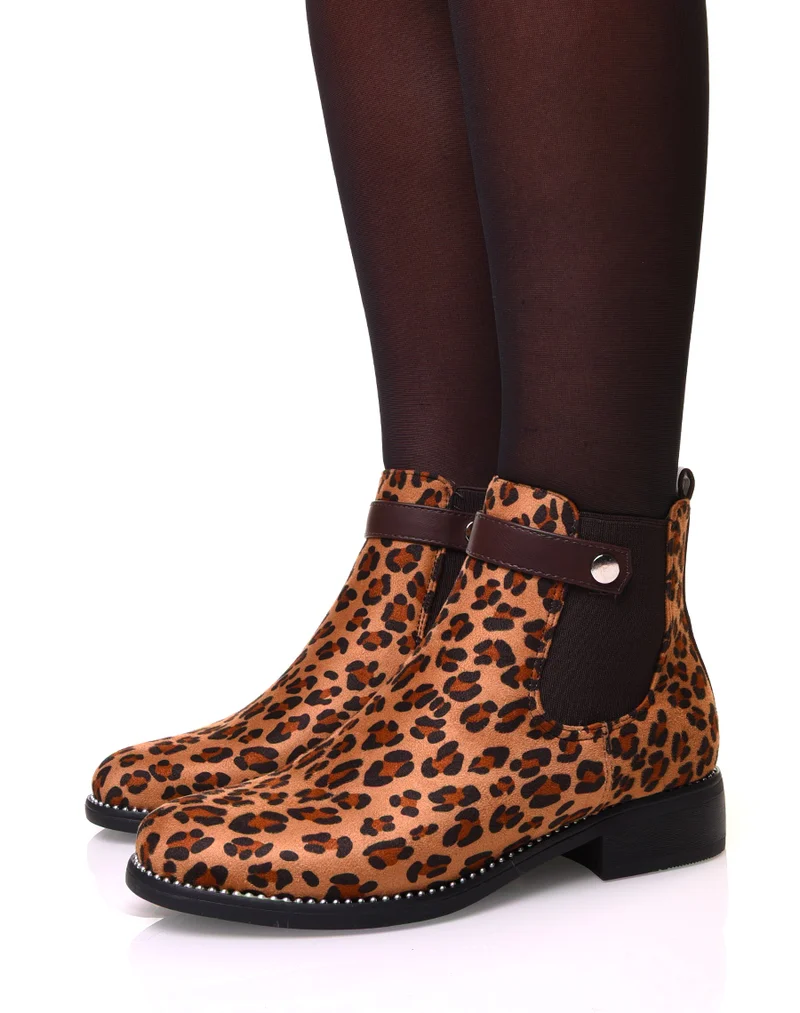 Chelsea boots imprimé léopard
