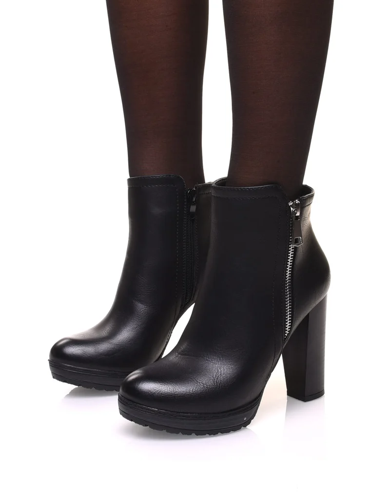 Bottines à talons noires