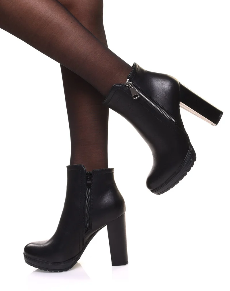 Bottines à talons noires