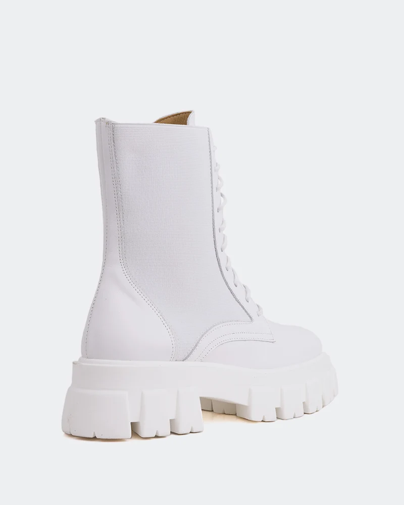 Creston White Leather