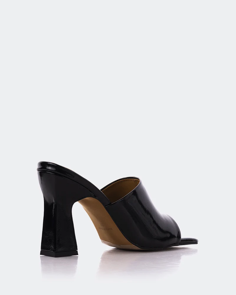 Emery Black Leather