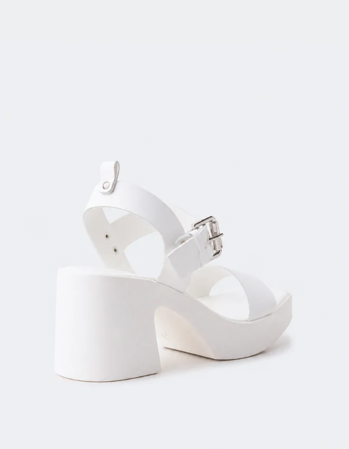 Domizia White Leather