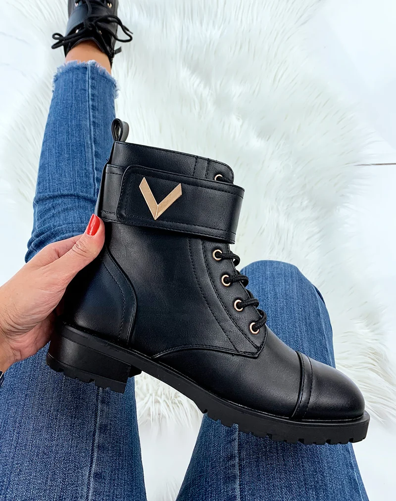 Bottines montantes noires