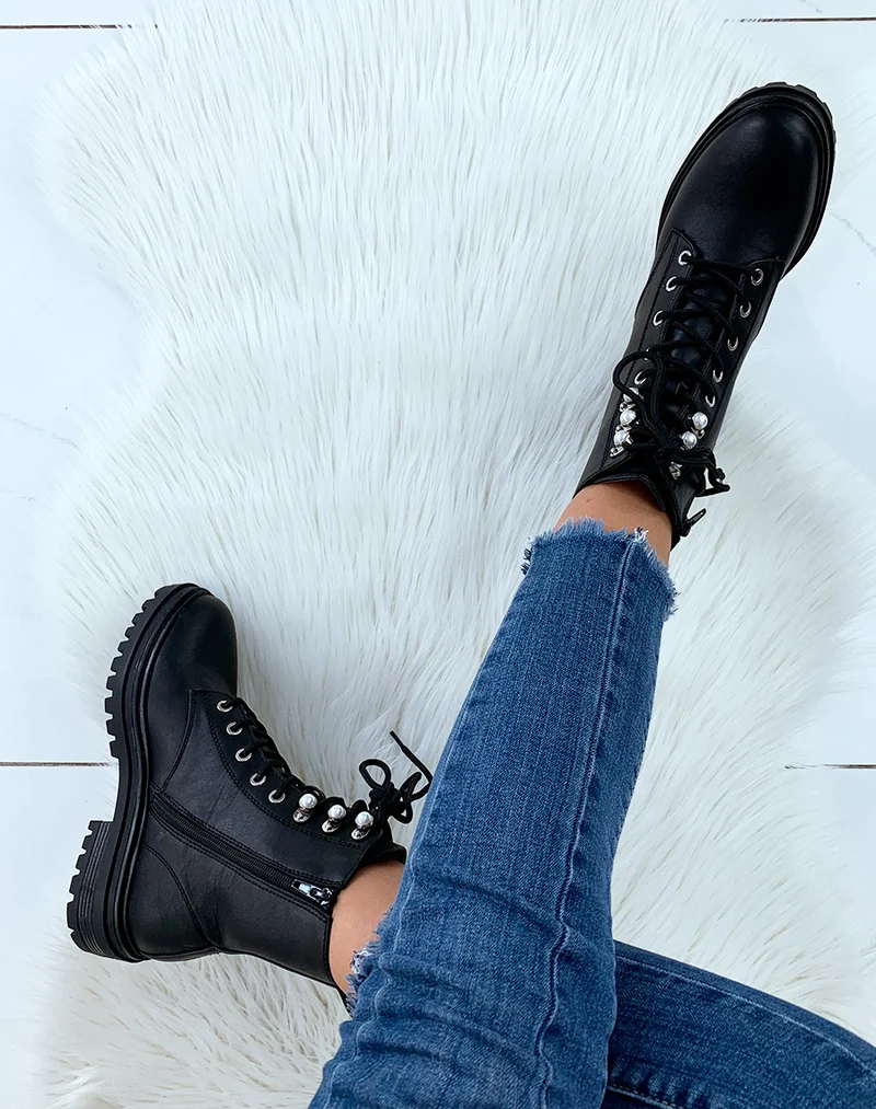 Bottines montantes noires