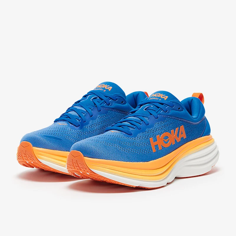 Hoka Bondi 8 - Ciel Côtier/Orange Vif